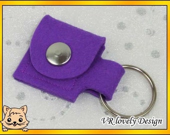 Keychain bag felt "Lavender" color choice