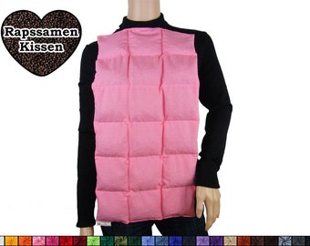 Rapeseed cushion XXL 60 x 30 cm "pink" color choice (heat cushion, cold cushion, heating cushion, grain cushion)