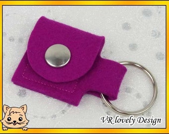 Keyring bag felt "Pink" color choice