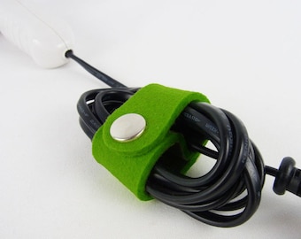 Cable holder large "May green" color choice (cable tie, cable clip, cable reel, cable winder)