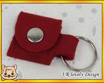 Keyring bag felt "Red" color choice