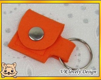 Keychain bag felt "Orange" color choice