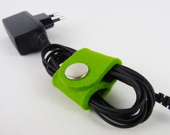 Cable holder small "May green" color choice (cable tie, cable clip, cable reel, cable winder)