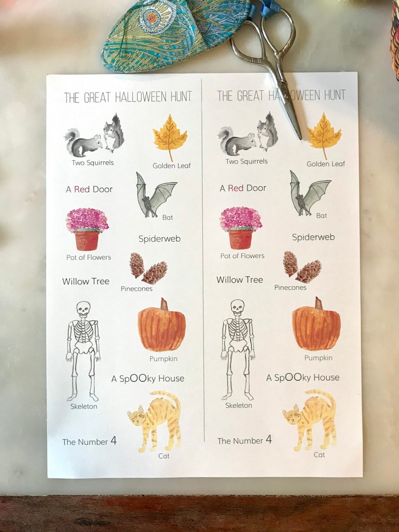 Halloween Scavenger Hunt / Fall Outdoor Activity / Printable / Toddler ...