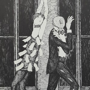 EDWARD GOREY Original Vintage 1970's RARE Poster Print EDWARD GOREY Original Vintage 1970's RARE Poster Print