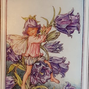 Bloemenfee Canterbury Bell NIET GEMONTEERDE bloemenfeeën jaren 1930 CICELY M BARKER nostalgische vintage originele print.