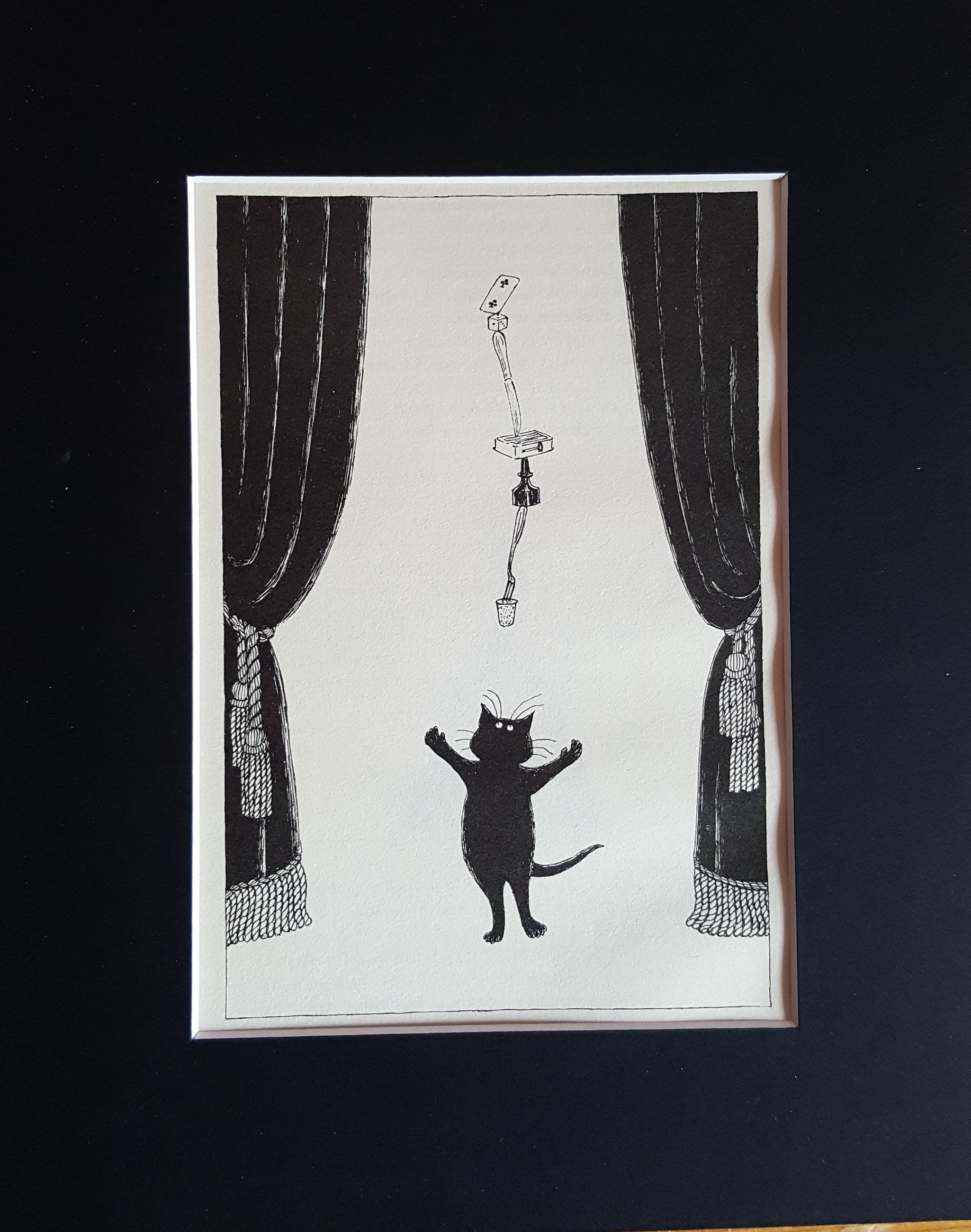 高速 割引 2025 東日本 CAT GOREY Vintage Decor, Home GOTHIC Print, Mistoffelees Mr 絵画