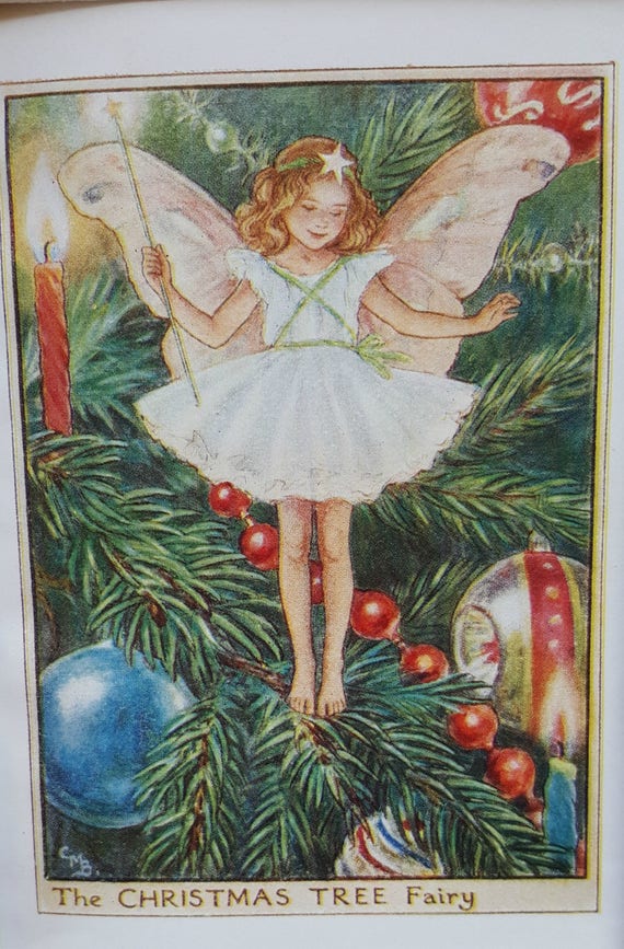 Merry Christmas to All 絵画　アンティーク Art Print : A Merry Christmas, 1907 - Vintage Wall Art