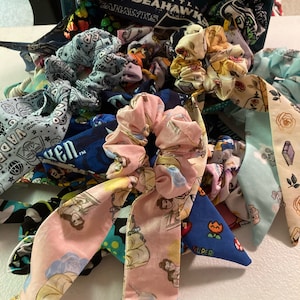 Scrunchies with Tails - Made to Order - Variety of Fabrics