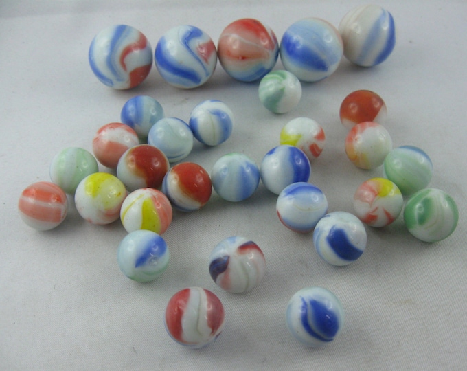 60s / 70s 30 Age Old Glass Marbles 25 Small 5 Large. Etsy