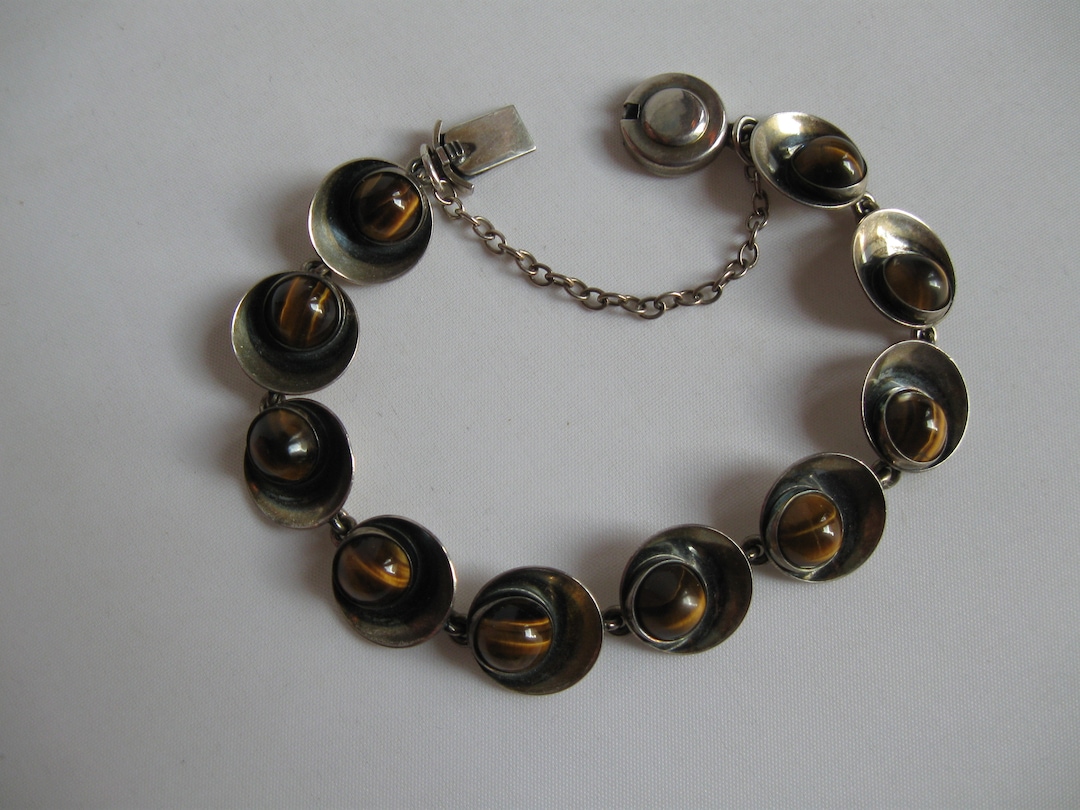 Bracelet Vintage En Argent Sterling Niels Erik - Design Scandinave Moderne - Occasion De Qualité