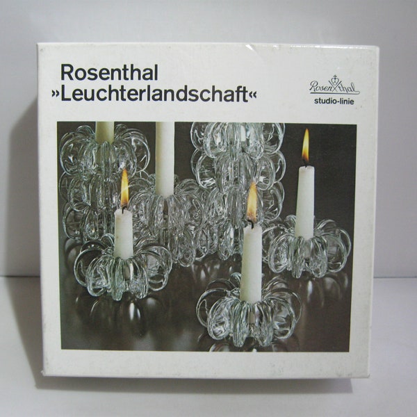 Rosenthal Germany studio-linie. 1 Glasleuchter aus der >>Leuchterlandschaft<<. Entwurf: Hertha Bengtson. Vermutlich 1970er Jahre. Vintage