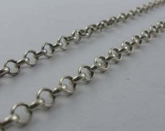 Silver jewelry: Silver necklace (peas chain) made of sterling silver (Ag 925). Length approx. 50.5 cm. VINTAGE
