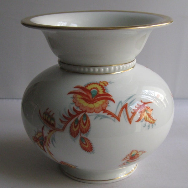 Thomas Bavière (Rosenthal). Vase à fleurs en porcelaine Art Déco. Décor Luna, conçu par Gerti Ruff. Porcelaine vintage vers 1930