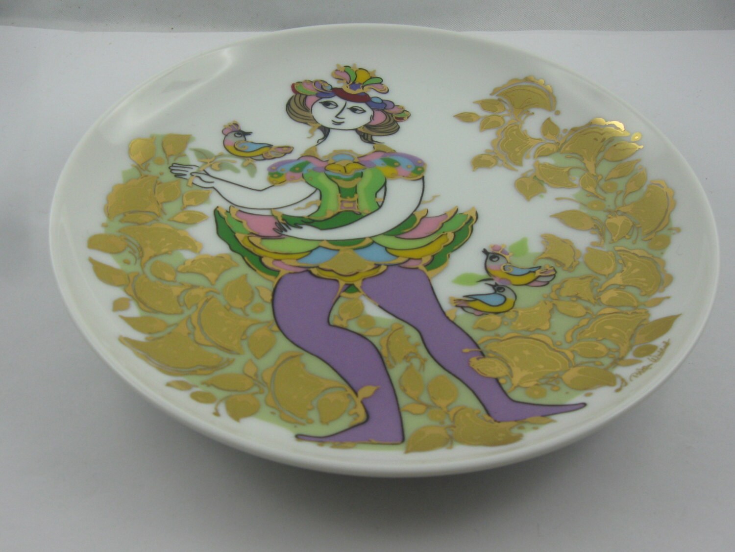 ローゼンタール 陶磁器皿 魔笛 モーツァルト パパゲーナ 飾り皿 魔笛：パパヘナ。ローゼンタール・ドイツ「モーツァルト