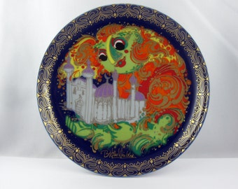Aladin 10. Rosenthal studio-line. Collection plate ALADIN. Bjorn Wiinblad. Scene X: The spirit of the lamp builds a castle! 16 cm. Vintage