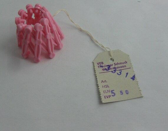 Culte de la RDA supports pour queue de cochon ou de chignon en rose. Bijoux de cheveux.