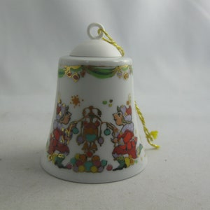 ROSENTHAL porcelain jewelry ball &gt;&gt;Christmas bell&lt;&lt;. Decor Bjorn Wiinblad. Height about 7.5 cm. Living room decoration. Xmas bauble. VINTAGE