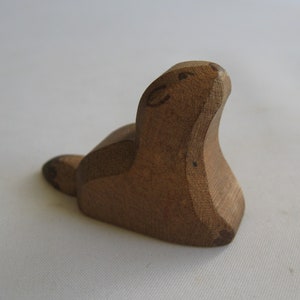 Original OSTHEIMER wooden animal / figure (marked). Wooden toy. Little marmot / marmot young animal. Old model =&gt; Ostheimer RARITY. VINTAGE