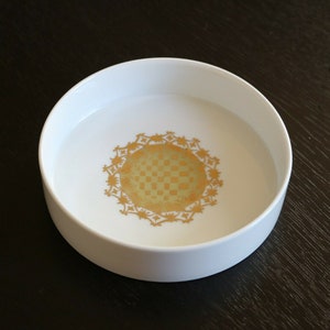 Rosenthal Germany studio-linie. Porcelain bowl. 14.5 cm diameter. Noble GOLD decor. 100 years Rosenthal 1979-1980. VINTAGE