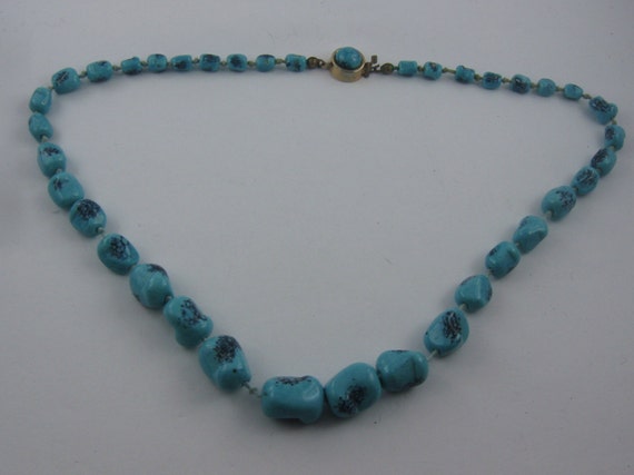 1950s glass bead necklace / necklace made of glas… - image 4
