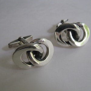 Preciosos y originales gemelos de plata de ley (925 Ag). FS Franz Scheurle (Quinn), Schwäbisch Gmünd. vendimia de 1980