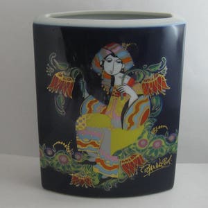 ROSENTHAL studio-linie Germany. Porcelain vase &quot;1001 Night&quot;. Design: Bjoern Wiinblad. 13.5 x 6.2 cm. Height about 17.5 cm. VINTAGE