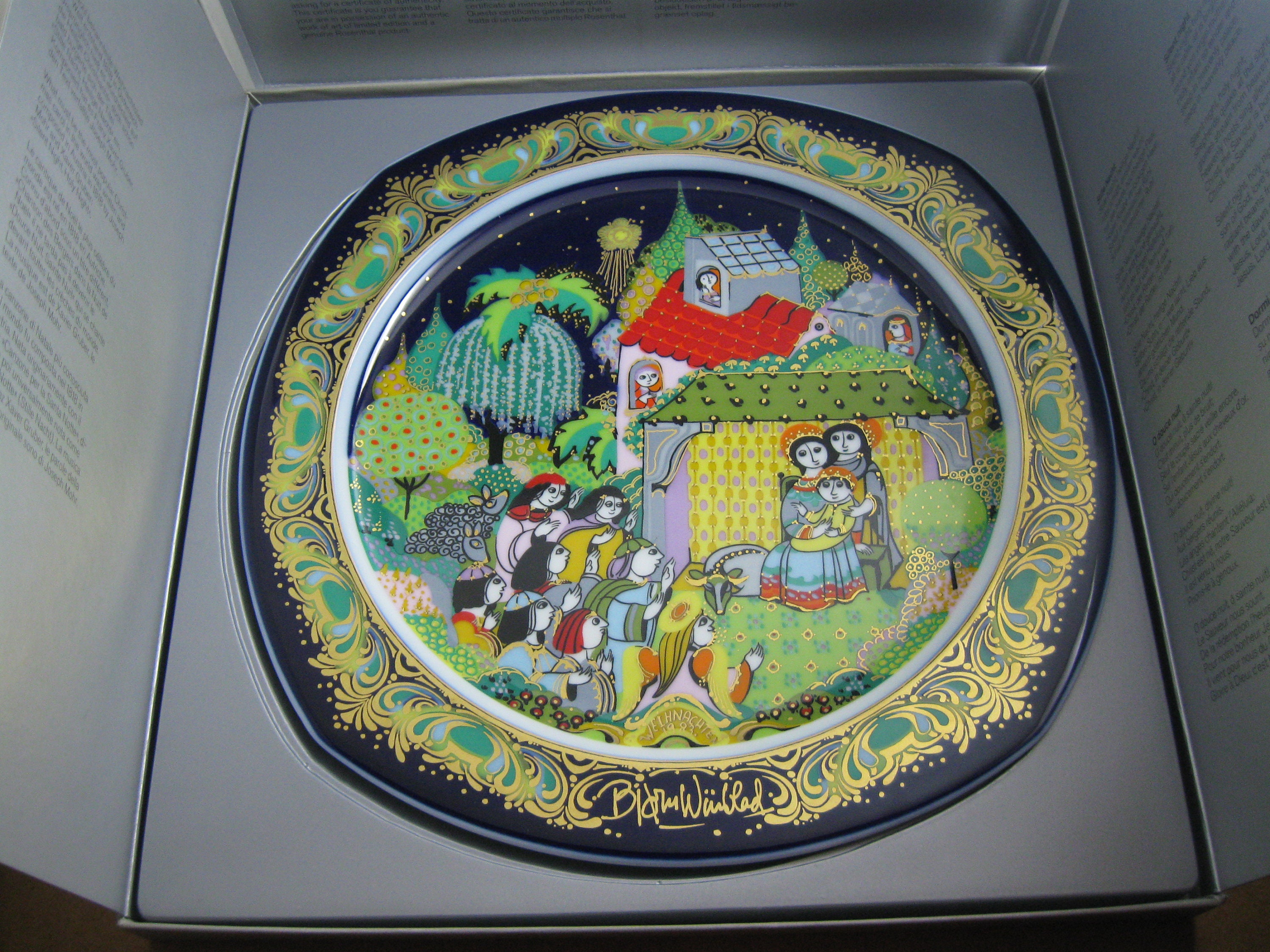 Rosenthal ローゼンタール イヤー・クリスマス プレート 1984年 Bjorn