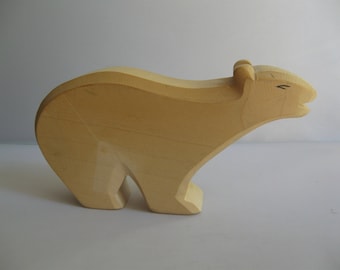 Original wood OSTHEIMER animal / wooden figure (marked). Wooden 