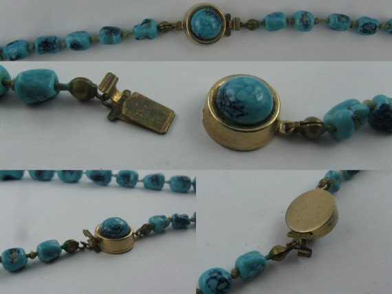 1950s glass bead necklace / necklace made of glas… - image 6