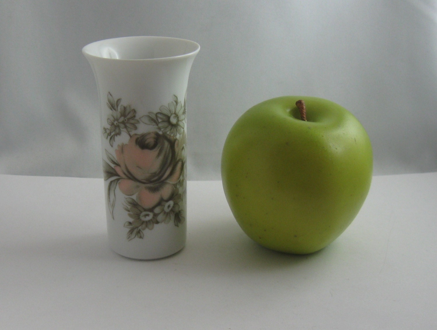 Rosenthal Germany. Porzellan Vase ARUNDO. Dekor GRAUE ROSE. Etsy