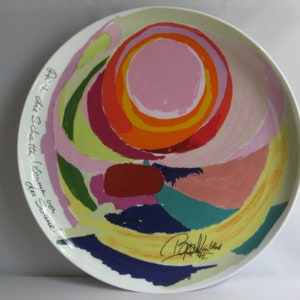 Rosenthal no. 7 artist-plate (1975). Bjorn Wiinblad - &quot;Even the shadows come from the Sun&quot;. Limited edition 5000 pcs. Collectible. VINTAGE
