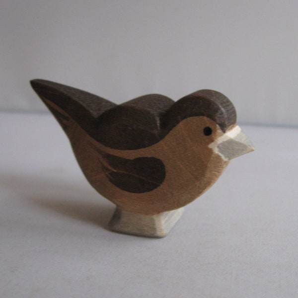 Ostheimer wooden figure / wooden animal. wooden toy. Ostheimer animals in forest and field: SPATZ. VINTAGE