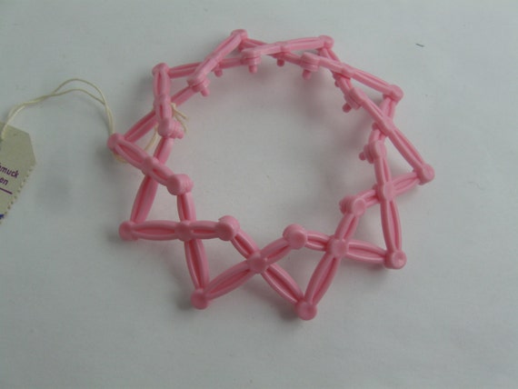 Culte de la RDA supports pour queue de cochon ou de chignon en rose. Bijoux de cheveux.