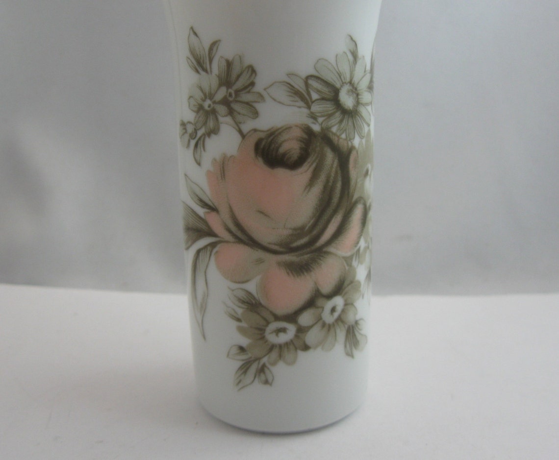 Rosenthal Germany. Porzellan Vase ARUNDO. Dekor GRAUE ROSE. Etsy