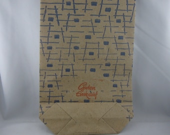 3x DDR paper bag "Guten Einkauf" (I). Paper bag shopping bag (N)Ostalgie. Old from PAPER. Collector's item. 23 x 16.5 x 5.8 cm. VINTAGE