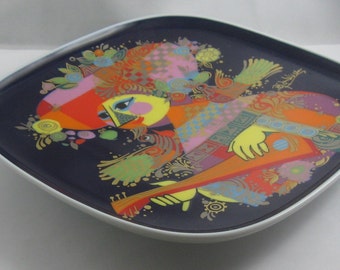Vintage 1970s Rosenthal Studio Linie Siena Blue Plate – Björn