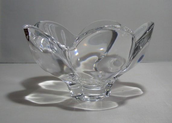 51/ Orrefors Sweden Crystal Glass Bowl in the Shape of a
