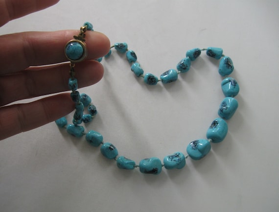 1950s glass bead necklace / necklace made of glas… - image 7
