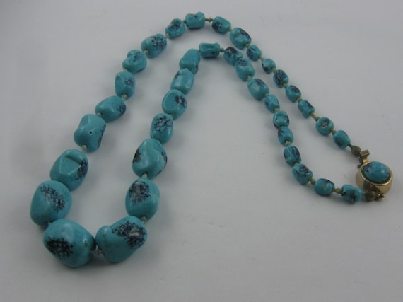 1950s glass bead necklace / necklace made of glas… - image 1