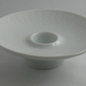 Rosenthal studio-linie Germany. Candlestick / candle holder Romance white. White with relief decoration. Design: Bjorn Wiinblad. VINTAGE
