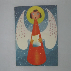 Carte postale pour Noël. Service de caisse suédois. Petit format. Carte de vœux miniature de Suède. Couru. millésime des années 1940