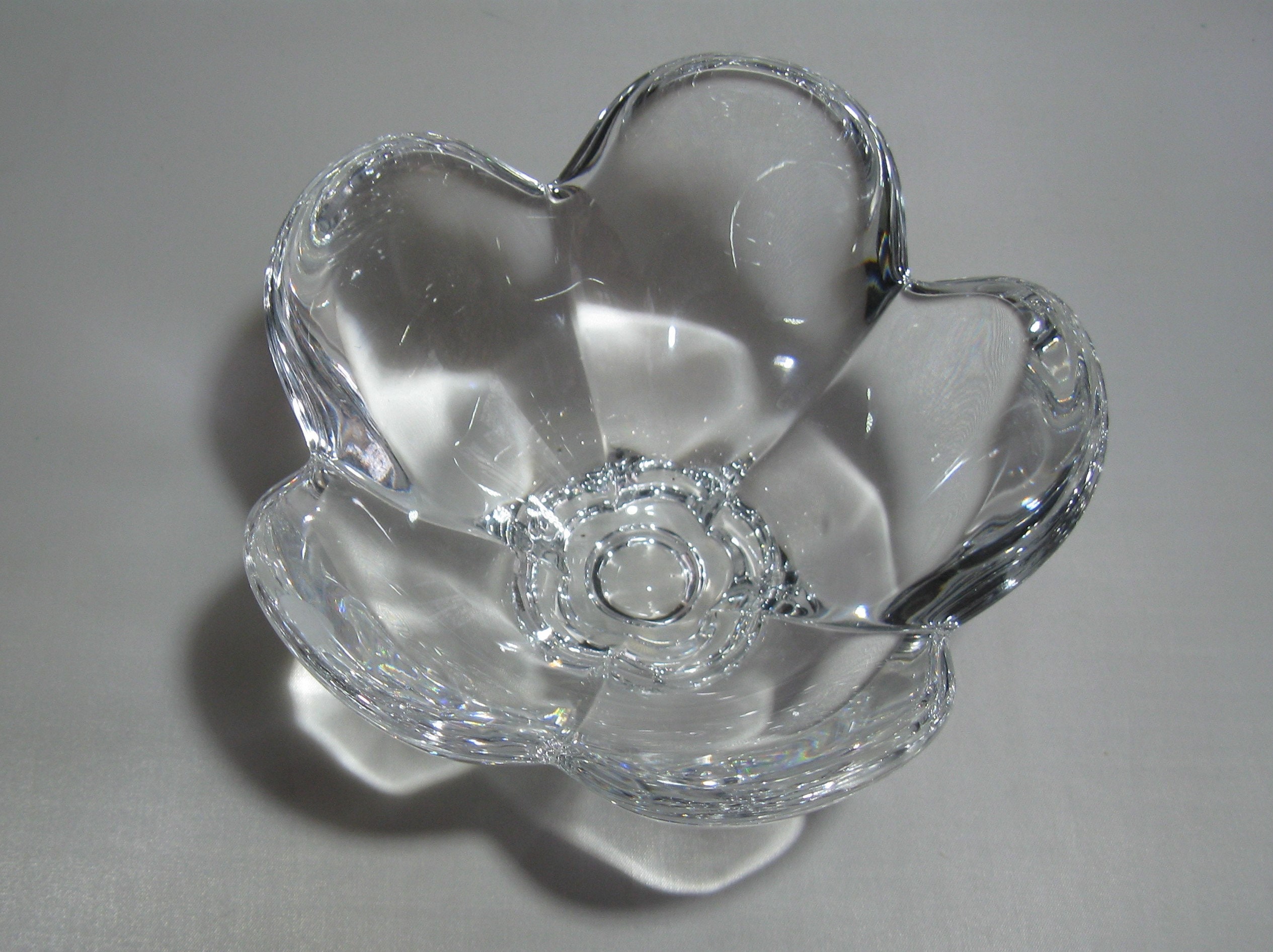 Orefors Sweden flower painted bowlガラス工芸 Orefors Sweden flower painted bowlガラス工芸 Orrefors Violet