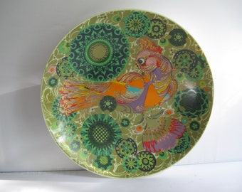 Rosenthal Germany studio-linie. Porcelain plate with high edge. Decor: Firebird. Design Bjorn Wiinblad. Diameter 22 cm. VINTAGE
