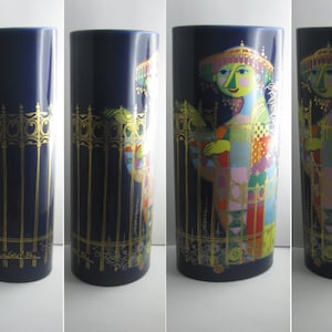 Rosenthal studio line Germany &quot;1001 Nights&quot;. Oval porcelain vase. Design Bjoern Wiinblad (1972). Height 24 cm. Vintage