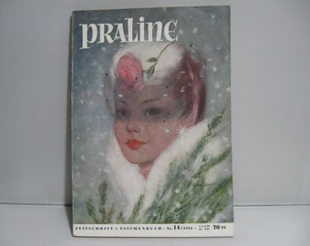 1954: PRALINE magazine + paperback. No. 14 / 1954. Christmas 70 years ago (!)