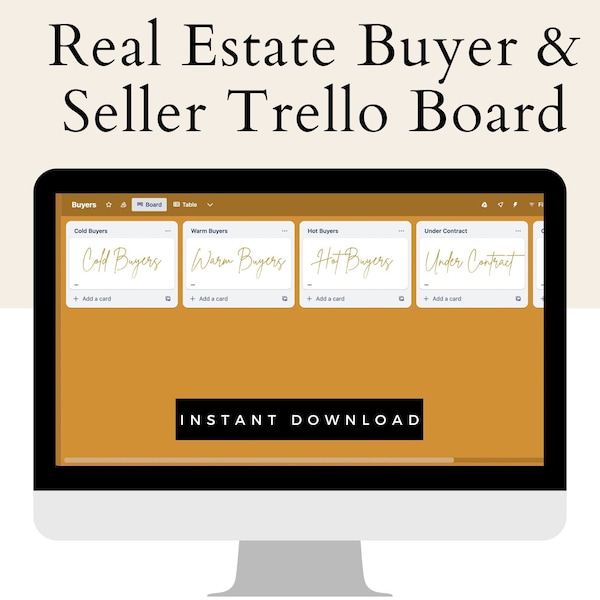 Real Estate Trello Template Etsy