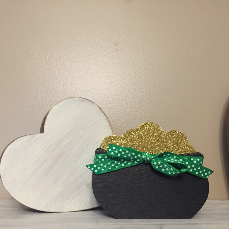Small Pot of Gold Wood St Patricks Decor St. Patrick's Etsy