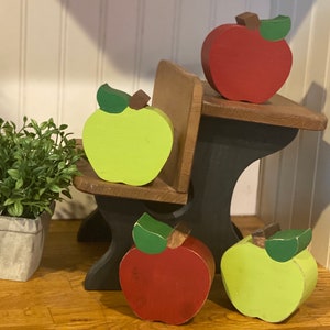 Chunky Apples, apple, Wood apple, Autumn, Fall, Harvest, Fall wood decor, Rustic wood, Tiered Tray, Fall Decor, rustic apple, rustic decor