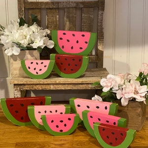 Watermelon decor, Wood watermelon, watermelon tier tray, watermelon slice, summer wood decor, Wood summer decor, fruit decor, tier tray